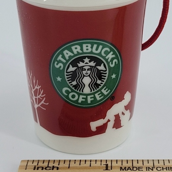 Starbucks 2006 Ornament To Go Cup Red Holiday Christmas Snowman Festive - Picture 7 of 16